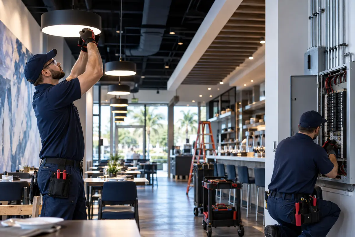 Commercial electrical and lighting installation
