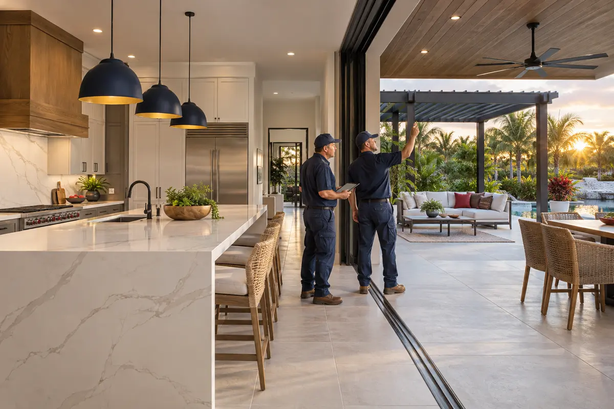 Finished residential remodeling project